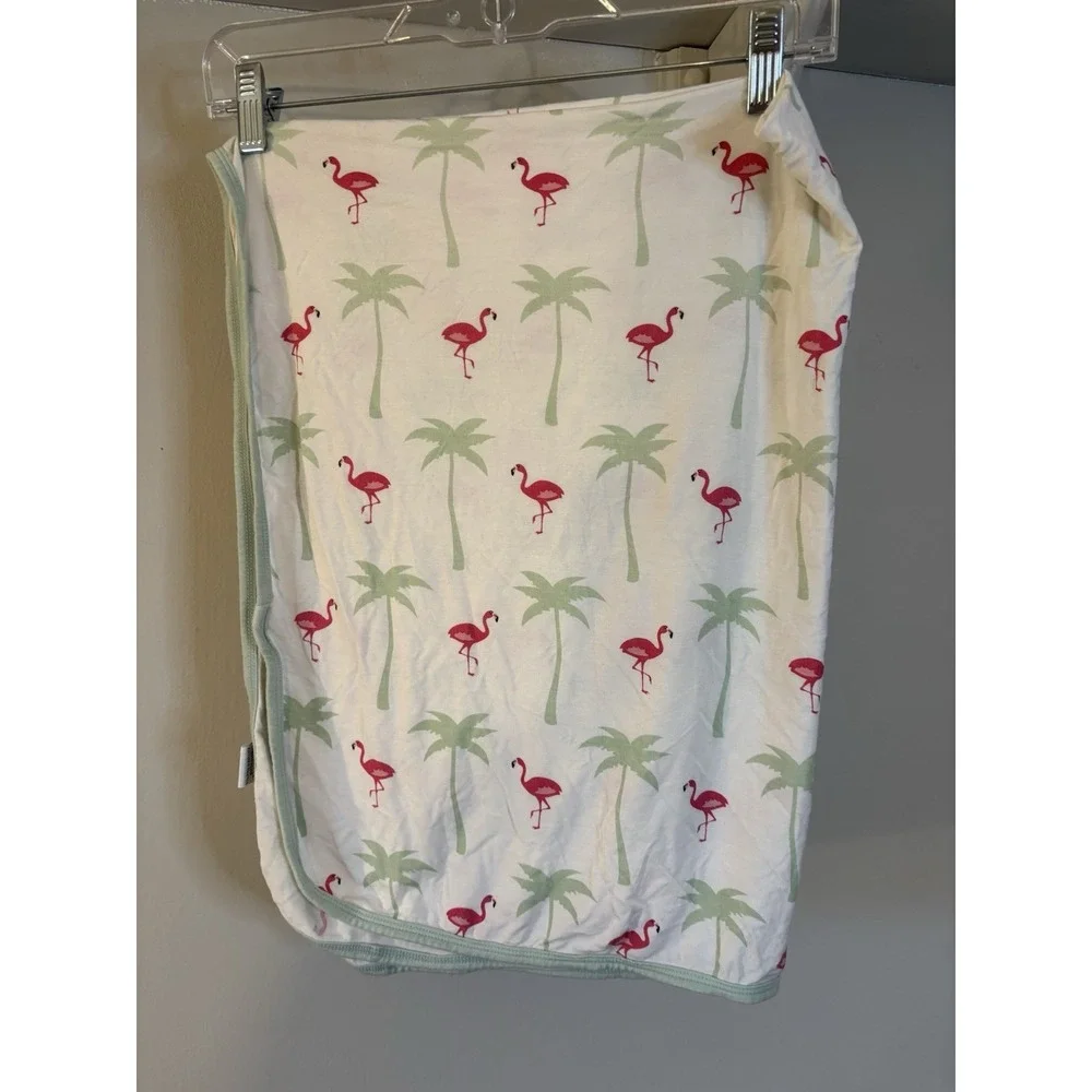 KICKEE‎ PANTS Flamingo Bamboo Baby Blanket 30x40